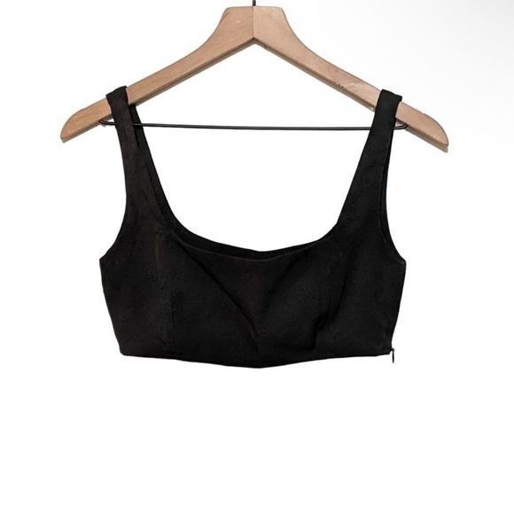 Princess Polly crop top women’s black Huxley set USA 6 NWT corset tank - Picture 2 of 3